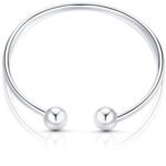 Bransoletka srebrna damska sztywna kule