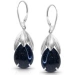 Kolczyki noc kairu srebrne artystyczne kamień biżuteria