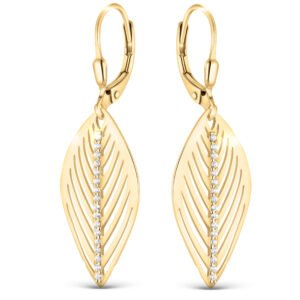 Wyjątkowe Srebrne Pozłacane Kolczyki z Cyrkoniami