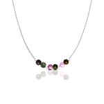 Srebrny naszyjnik z turmalinem arbuzowym