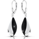 Noc Kairu kolczyki srebrne wiszące angielskie zapięcie srebro 925 rodowane