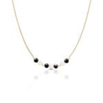 Turmalin z cytrynem naszyjnik choker kamienie