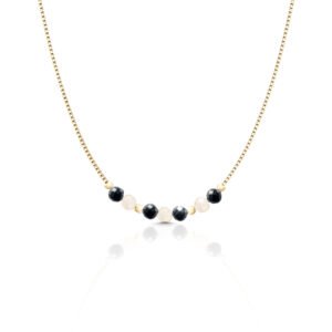 Turmalin z cytrynem naszyjnik choker kamienie