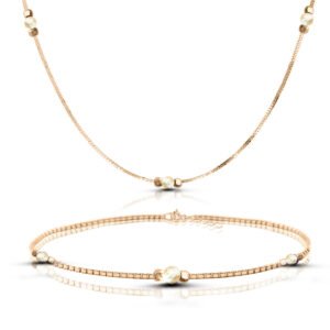 Bransoletka i naszyjnik celebrytka z cytrynem