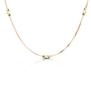 Naszyjnik pozłacany z cytrynem