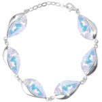 Srebrna bransoletka z opalem