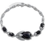 Bransoletka noc kairu srebrna