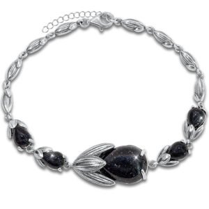 Bransoletka noc kairu srebrna