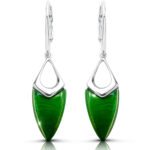 Kolczyki obsydian srebrne