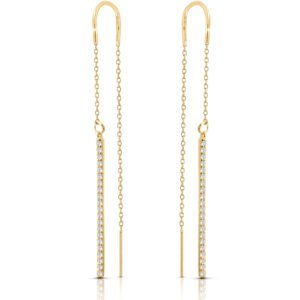 Kolczyki pozłacane przeciągane