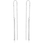 Kolczyki srebrne przeciągane przez ucho