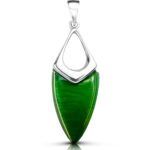 Wisiorek srebrny obsydian