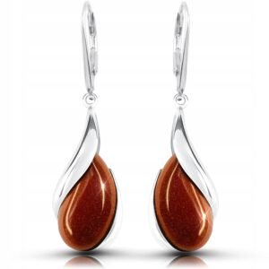 Kolczyki piasek pustyni srebrne