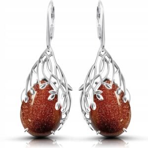 Kolczyki srebrne piasek pustyni