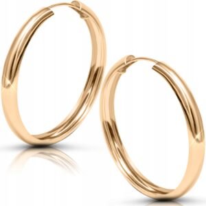 Kolczyki koła pozłacane 6 cm