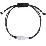 Bransoletka na sznurku skrzydło z Twoją literką