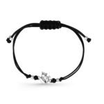 Bransoletka dla dziewczynki srebrna kotek