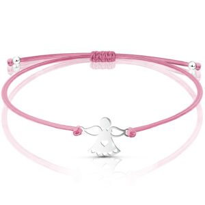 Bransoletka srebrna z aniołkiem