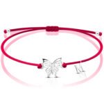 Bransoletka srebrna z motylkiem