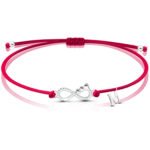 Bransoletka srebrna z nieskończonością