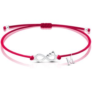 Bransoletka srebrna z nieskończonością