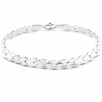 Bransoletka srebrna gruba damska 21 cm klasyczna