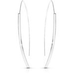 Kolczyki blaszki przeciągane srebrne