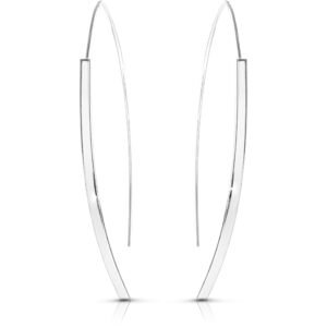 Kolczyki blaszki przeciągane srebrne